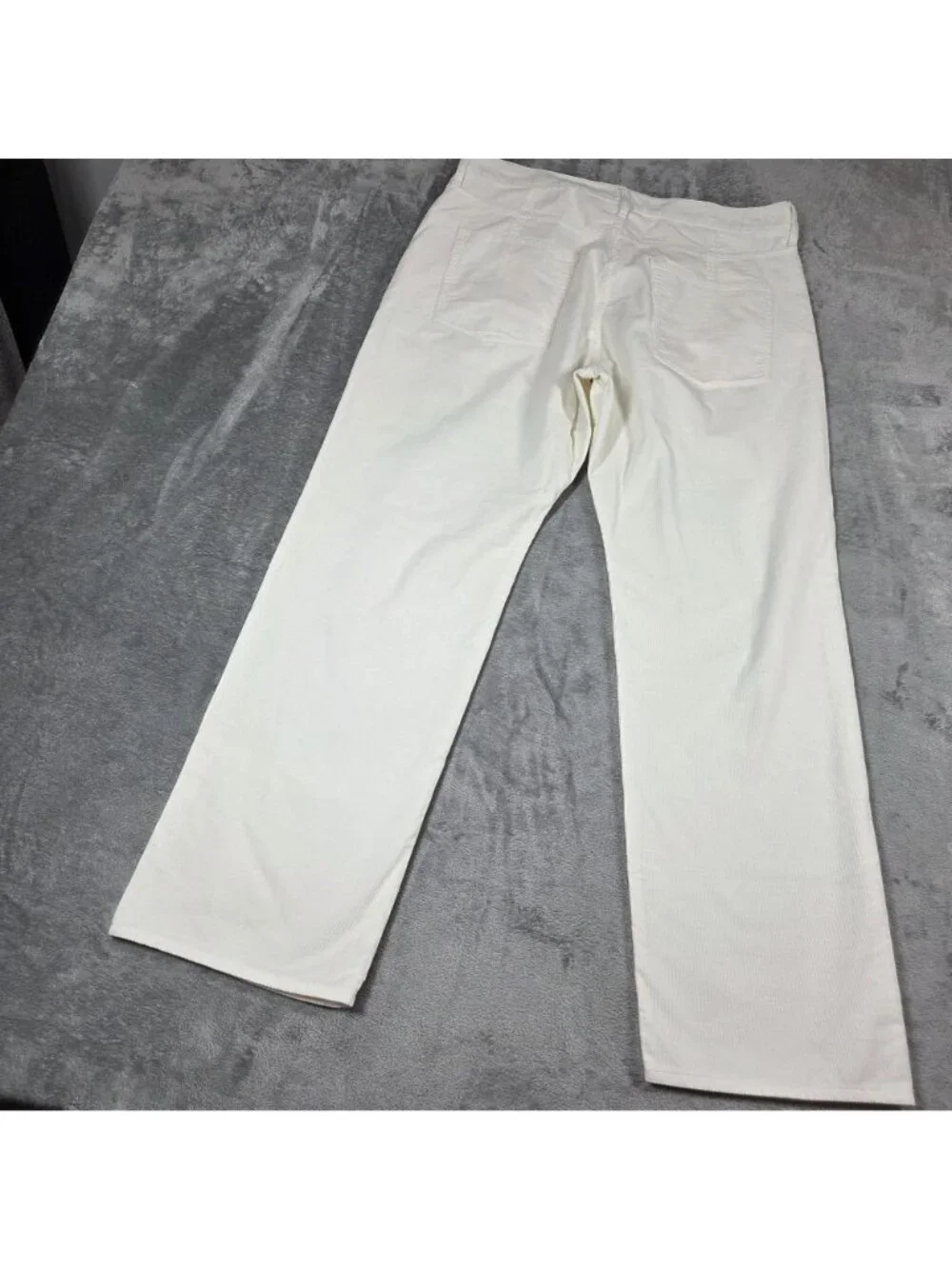 J Crew Loose Straight Corduroy Pants Womens 33 Cream High Rise Preppy NEW